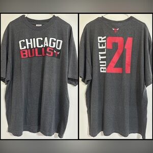 Chicago Bulls Jimmy Butler #23 Majestic Dark Grey T-shirt Men’s Size 2 XL in VGC
